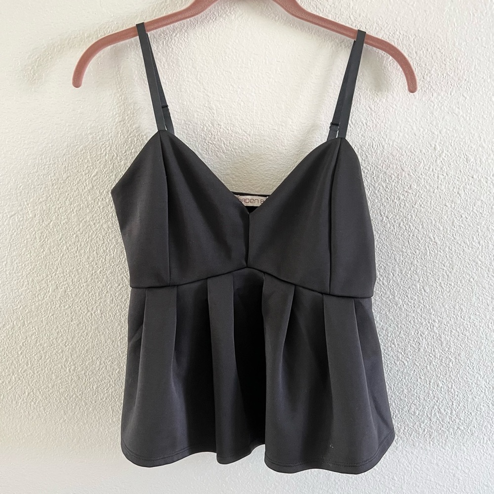 SOLD Arden B Black Peplum Top